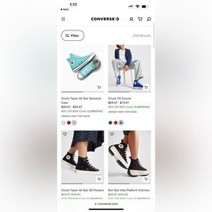 CONVERSE SALE code: SUMMER40 guys!!!🖤